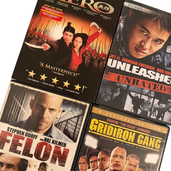 Other - Action DVD Lot of 4 Hero Unleashed Gridiron Gang Felon Fighting